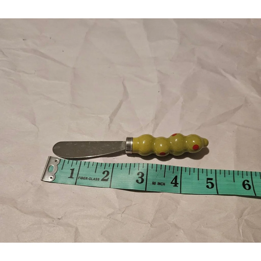 Olive Dish with Spreader - White and Green